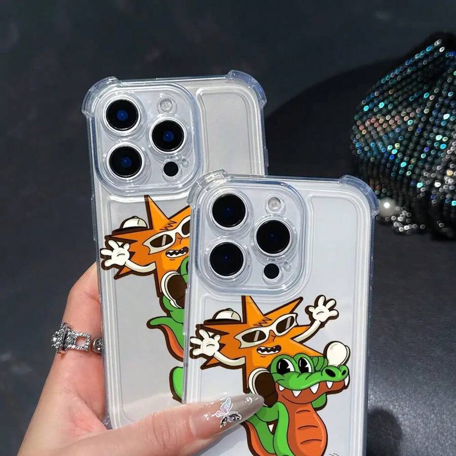 The Star Figure Sporting Orange Glasses Is The 'Crazy Rabbit' Phone Cover Designed For Iphone X, XR, 7, 8, 11, 12, 13, 14, 15, 16, And 17 Pro Max, Featuring A Non-Slip Design And A Straightforward Anti-Dirt Case. - Clear - View 1