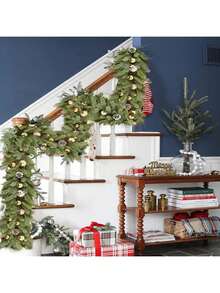 1pc 6.23ft/75inch Home Decor Artificial Christmas Decoration Pine Vines, Christmas Room Decoration Artificial Pine Cone Vines, Can Be Made Into Christmas Wreath, UV Protection Hanging Artificial Pine Wreath Vines, Christmas Home Decor, Winter Green Garland Holiday Season Mantel Table Runner Centerpiece