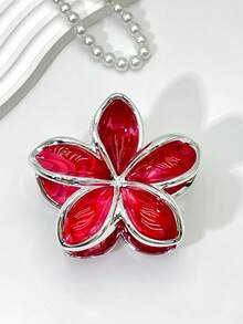 1 pieza/9 piezas Pinza de pelo de plástico ABS con estampado floral, pasador de pelo dulce para playa, viaje, fiesta, vacaciones, temporada de regreso a la escuela, accesorios de pelo elegantes, pinzas de pelo elegantes, pinza de pelo de invierno