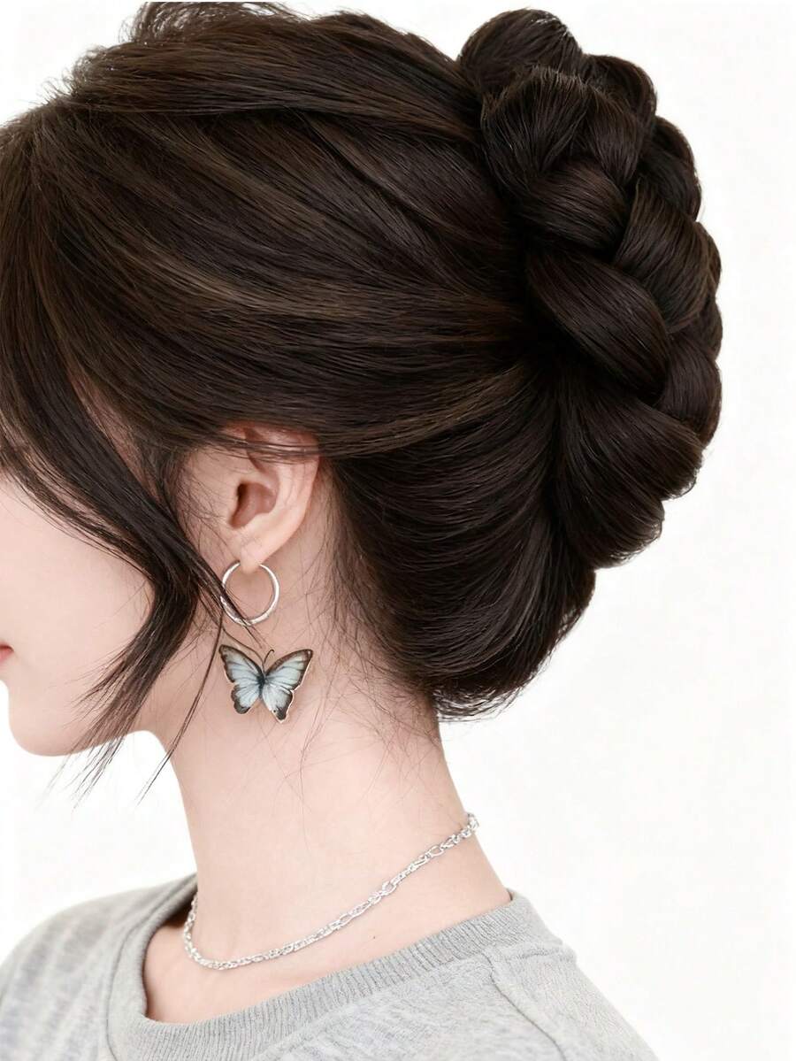 vrouwen-gevlochten-knot-haarstuk-nep-haar-klauw-lijm-opsteekkapsel