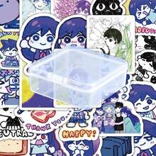 1/60张 Omori 游戏贴纸 - Aubrey、Kel - 防水贴纸，DIY 贴纸，适用于笔记本电脑、手机、水瓶，生日、圣诞节、万圣节、感恩节礼物 - 光面，多种形状 - 彩色 - 查看 6
