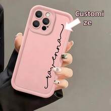 1 Stück personalisierter Silikonlinsen-Schutzhandy-Hülle mit individuellem Muster, geeignet für Apple 17, 16, 15, 14, 13, 12, 11 Pro Max Serie, Katze, Blumen, leuchtendes Pink, burgunderrot, Mode, farbig, passende Handyhülle, einfach personalisiert, einzigartig, geeignet als Geburtstags-, Feiertags-, Vatertags-, Erntedank-, Halloween-, Weihnachtsgeschenk für Freunde, Familie, Freundin