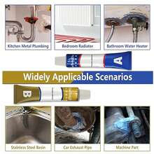 1 pièce Super Colle Adhésif époxy haute résistance A+B, Colle de moulage à séchage rapide pour métal, céramique, acier inoxydable, radiateur, robinet, tuyau en PVC, réservoir d'eau solaire, beauté automobile, chauffe-eau, appareils ménagers