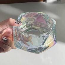 New Crystal Glass Ashtray, Ins High-End Look, Light Luxury Diamond-Shaped Style For Living Room, Office, Home Use, Hotel - Multicolor - View 8