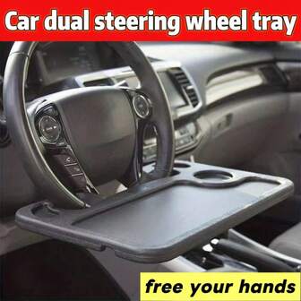 2-i-1-rattbord för bil, multifunktionell förvaringstavla för middag, arbete, läsning och bekvämlighet när du är på språng, rymlig och hållbar yta, lätt och bärbar, halkfri dyna, lätt utdragbar bricka, universell passform för de flesta fordon, snygg rensning i hytten, resevänlig design, snabb installation och stabil användning, mjukt kantskydd för interaktion, ökad komfort under långa bilresor, praktiskt biltillbehör för dagliga pendlingar, familjebilresor och lugna stunder