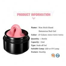 BORN PRETTY Nail Art Non-Sticky Extension Gel, Can Be Hand-Shaped For Glossy Nail Sculpting, Moldable UV Gel - 白色 - 查看 11