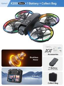 TOKQI Brand New K200 MAX Drone, Equipped With Extra Large Remote Control, Brushless Motor, Ultra-Long Battery Life, 5G WiFi Dual Camera Quadcopter - Multicolor - View 13