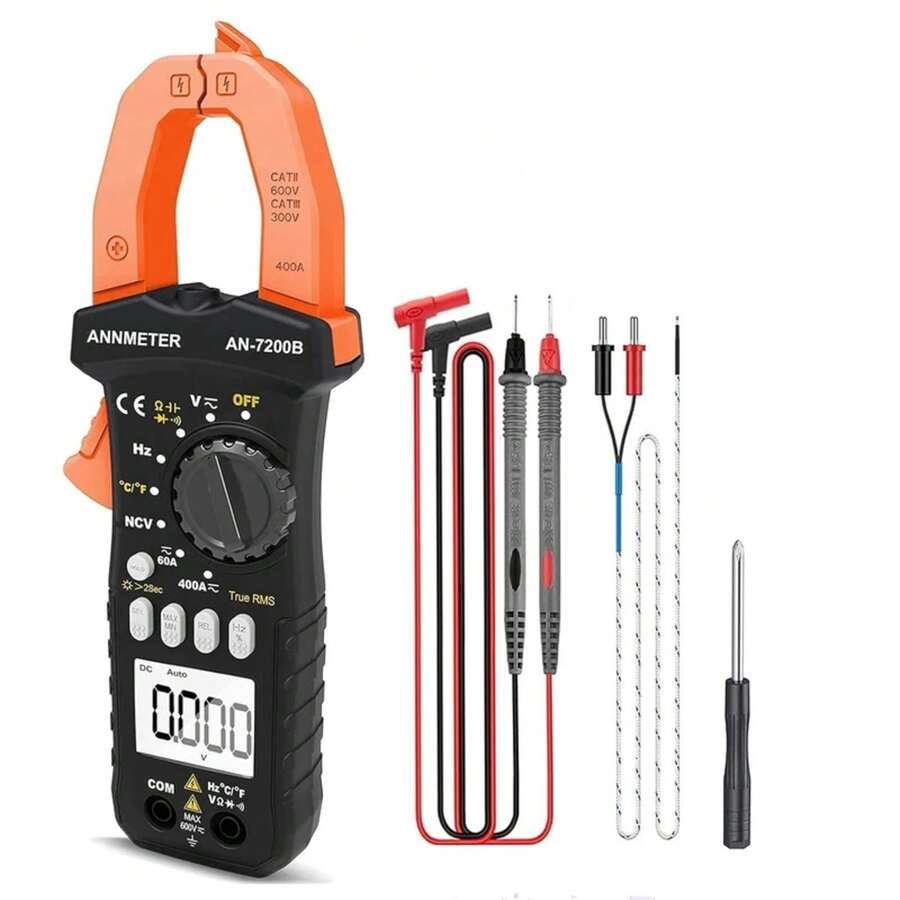 AI-7200B Digital Clamp Meter, TRMS 6000 Counts Multimeter NCV Tester For  Voltage Current Capacitance Temp Frequency Resist - AI-7200B - View 1