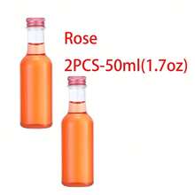48件/2件/120/500件小巧便携迷你塑料空酒瓶，带绳和吊牌装饰，螺旋盖不易漏水，适用于果汁酒等液体，野餐派对婚礼等场合适用-50/100毫升。 - 彩色 - 查看 13