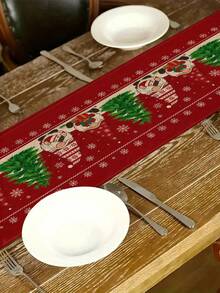 1 pièce Chemin de table lutin de Noël, Chemin de table décoratif de Noël, Chemin de table aspect lin de Noël, Chemin de table, Chemin de table, 1 pièce Chemin de table, 4 pièces Sets de table, 1 pièce Housse de coussin, 3 produits disponibles, Décoration saisonnière d'intérieur/extérieur pour l'hiver, Décoration de Noël pour la maison, Décoration de chambre de Noël, Décorations de fête de Noël