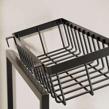 Organizador De Especias Extraíble Para Armarios De 2 Niveles - Negro - Ver 6