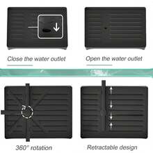 LÈRFM Escurridor de platos de acero inoxidable para cocina, escurridor de platos para encimera de cocina, escurridor de platos sobre el fregadero, escurridor extraíble de gran capacidad para lavavajillas, escurridor de lavavajillas de acero inoxidable de gran capacidad con escurridor - Negro oscuro - Ver 5