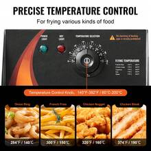 Freidora eléctrica comercial  de encimera, 3000 W, 18 qt/17 l - Plateado - Ver 4