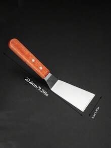 Stainless Steel Multipurpose Kitchen Spatula With Wood Handle, Suitable For Steak, Eggs,Cake, Pizza Cooking In Skillet, Kitchenware, Dishwasher Friendly, For Home And Restaurant Use - Multicolor - View 9