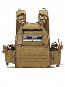 单键快拆式狩猎背心，可扩展可拆卸，激光穿孔，耐磨防撕裂，适合户外运动和活动