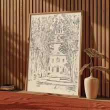 1 件素描乡村风景墙艺术帆布高清印刷海报 - 经典装饰艺术垂直无框作品，适用于卧室、客厅、厨房、浴室、家庭办公室装饰 - 理想的家居装饰礼物，复古装饰，卧室艺术，乡村风格，精致细节复古无框墙艺术海报 - 彩色 - 查看 5