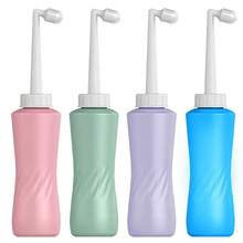 1个便携式旅行冲洗瓶，防漏会阴清洁喷雾瓶，便携式女性卫生清洁器，大容量手持旅行冲洗器，500毫升，随机款式收纳袋 - 彩色 - 查看 6