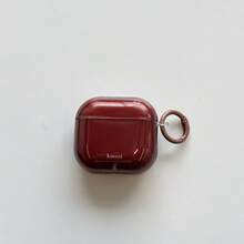 双层加厚复古半透明纯色耳机盒，带挂环，兼容苹果Pro 3/Pro 2/Pro/4/3/2，时尚耳机盒 - 彩色 - 查看 24