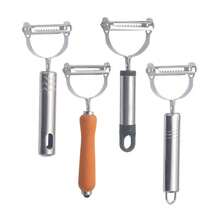 1 pezzo Sbucciatore in acciaio inossidabile, sbucciatore multifunzione per frutta e verdura, sbucciatore per patate, affettatrice julienne - Multicolore - Visualizzare 12