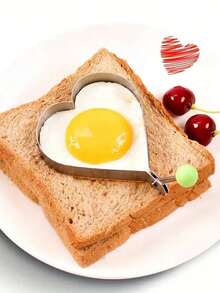 Stainless Steel Egg Pan Mold 4/1 Set: Round, Heart-Shaped And Star-Shaped Egg Pan Mold. Frying Pan Utensil Kitchen Supplies - Multicolor - View 5