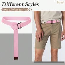 JASGOOD Men Canvas Double Ring Belt Plus Size Men Cloth Casual Belt For Jeans Pants{"Color_name":"Pink","Size_name":"FitsWaistSize28\"-32\""} - 多色25 - 查看 3