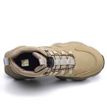 Sapatos de masculinos para trabalho, sapatos para trabalho em armazéns industriais, botas esportivas para atividades ao ar livre, sapatos de confortáveis e protetores, sapatos com biqueira de aço anti-esmagamento e anti-perfuração, sapatos de proteção para trabalho com fivela rotativa (calçam meio número menor).