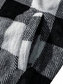 Men's Old Money Men Plaid Plush Quarter Zip Sweatshirt, Long Sleeve Top - Grey - View 8