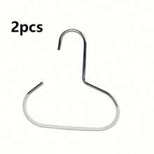 2个装 紧凑坚固的锰钢挂钩 - 圆形不变形挂钩，适用于悬挂包包、帽子、领带、围巾等家居收纳用品，商场收纳配件 | 现货 收纳工具