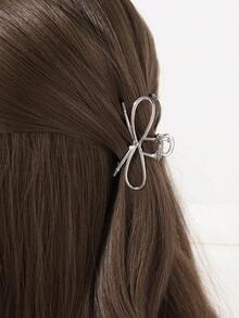 1 件简约发夹，带蝴蝶结和设计，适合女士，发夹发饰，发髻街头，学校爪夹发夹发夹发夹发夹发夹接发夹秋冬度假装女士