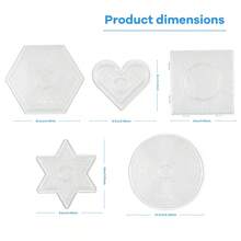 Set de cuentas Perler de 2.6 mm para manualidades creativas, incluye plantillas de cuentas transparentes en varias formas, pinzas de plástico verde, tarjetas de patrones y herramientas accesorias, kit educativo de manualidades con cuentas Perler