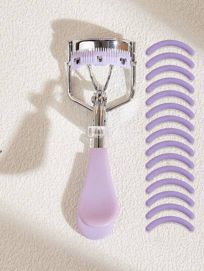 Premium Schwarzer Wimpernkrausler mit zusätzlichen Ersatzpolstern - langanhaltend, leicht zu bedienendes Schönheits-Make-up-Tool, bequemer Griff geeignet für alle Augenformen und Wimpernlängen, kraust Wimpern schnell, langanhaltend Schönheits-Tool-Set