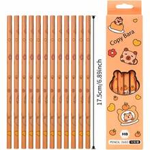 12 piezas de lápices de madera Obotsnoi con diseños de animales lindos, aptos para dibujar, escribir, uso en el hogar, oficina y útiles escolares