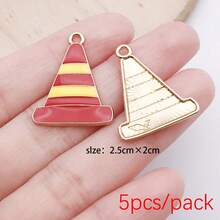 5/10 piezas Accesorios de aleación esmaltada de bricolaje Colgantes de extintor de incendios para pulseras, llaveros y adornos decorativos.