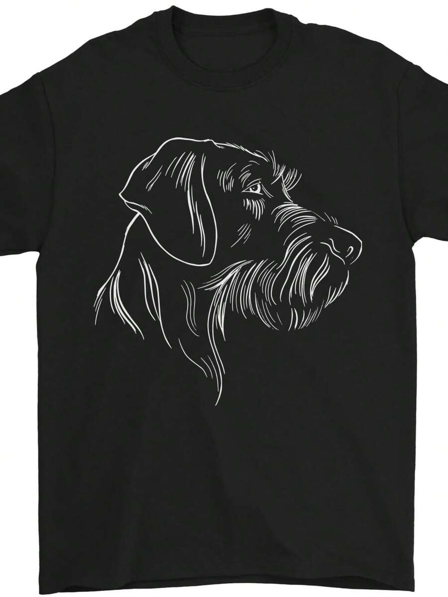 German Wirehaired Pointer Mens T-Shirt 100% Cotton - Style 26 - View 1