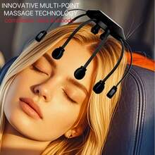 Intelligent Electric Octopus Head Massager Soul Extraction,Scalp Massage And Relaxation Tool,Eight Claw Massager USB Charging Electric Head Massager - Black - View 4