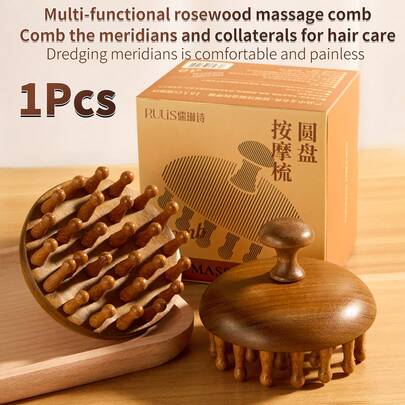 1 قطعة، مشط تدليك فاخر من الصندل لتنظيف فروة الرأس وتنشيط الدورة الدموية، مشط العناية السحري بالشعر الشامل، مشط، هدايا، فرشاة شعر، فرشاة تسريح الشعر، فرشاة شعر مجعد، فرشاة حواف الشعر، مشط شعر، فرشاة شعر، طقم فرشاة شعر، مشط شعر، مشط للشعر المجعد، فرشاة فك التشابك، فرشاة شعر للنساء، شعر، سفر، منتجات شعر، أدوات شعر، مستلزمات شعر، حلاق، اكسسوارات حلاق، صالون حلاقة، معدات تصفيف الشعر