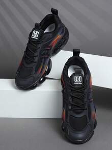 2025 New Men's Sports Shoes Sneakers, Men's Casual Shoes, Fashionable Street Men's Shoes, Personalized, Handsome Shoes, - Black - View 3