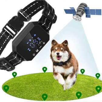 Wireless Dog Fence,GPS Electric Fence For Dogs,Range 98FT To 3280FT Wireless Pet Fence System,Multifunction Training Dog Collar With Waterproof And Rechargeable, Beep/Vibration/Shock Correction Mode, For Dogs Over 10 Lbs,Outdoor Use Only
