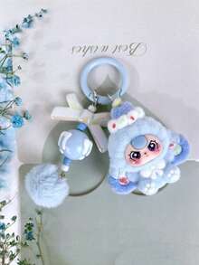 Fashionable & Cute Keychain Special Gift, Mini Cartoon 3D Plush Decor Pendant, Party Favor Pack, Birthday Gift Toy Hanging Ornament, Surprise Gift For Phone & Bag Decoration, Cartoon Backpack Charm, Car Key Chain Accessory, Bag Charm Pendant, Keychain For Bridal Party, Graduation, Valentine's Day, Mother's Day, Christmas, Halloween, Thanksgiving