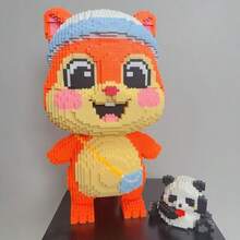 6012 件可爱松鼠积木，DIY 拼图砖手工艺品，动物系列建筑套装，创意模型套件，具有挑战性的组装展示 - 彩色 - 查看 6