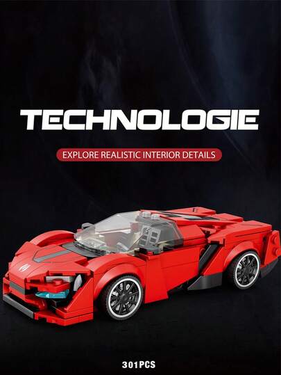 Juguetes de modelo de coche de carreras, juguetes de bloques de construcción, coches deportivos de bloques de construcción, serie de coches deportivos, adecuados para adultos, modelos de coches de bloques de construcción a escala 1:14 para adultos, modelos de colección de aficionados, coches de juguete y bloques de construcción. Ideal como regalo para cumpleaños, Halloween y Navidad, para coleccionar y decorar el hogar.