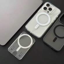 1 件 MagSafe 透明亚克力钱包照片卡槽保护壳配件兼容 17 Air 13 12 11 14 15 16 Pro Max Plus 磁性保护套