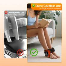 Portable Electric Foot Heating & Massage Device, 3 Heat Levels + 3 Vibration Modes, Timed & Touch Screen, Suitable For Left & Right Feet. Fathers Day Gifts. - 黑色 - 查看 7