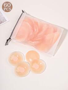 10/20/30/40/50/60 pezzi Copri-capezzoli in silicone per donne, Pasties invisibili e senza cuciture, Reggiseno senza spalline, Petali adesivi per il seno, Lavabili, Anti-sfarfallio, Anti-evidenza dei capezzoli, Riutilizzabili, Accessori di biancheria intima da donna, Adatti per pigiami, abiti, maglioni, costumi da bagno, uso quotidiano