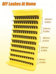 6-15MM Mixed Length Cluster Lashes,120PCS Clustered Eyelashes,Wispy Soft And Fluffy Faux Mink Eyelashes,,Soft And Wispy, Comfortable To Wear,D Curl,For Beginners Eye Makeup DIY At Home - D - Xem 5