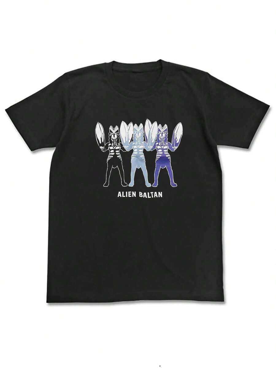 Maglietta da uomo con grafica anime, abbigliamento da uomo, t-shirt da uomo - nera casual a maniche corte con arte manga giapponese, maglietta grafica da uomo Baltan anime - nera, unisex, in cotone traspirante, maniche corte, design casual e sportivo, lavabile in lavatrice, abbigliamento casual in tessuto lucido traspirante, maglietta anime, taglie forti a girocollo a maniche corte, stile casual streetwear, comfort per tutte le stagioni, maglietta anime, abbigliamento comodo, lavabile in lavatrice, regalo di Natale