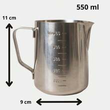 Latte Art Stainless Steel Milk Jug 1Lt Coffee Cafeteria Milk Creamer For Barista Coffee - Bạc - Xem 2