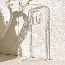Funda creativa para teléfono, carcasa transparente con patrón de copo de nieve, funda de TPU a prueba de golpes de cobertura total compatible con Apple  6/7/8/X/Xs/Xr/Xs Max/11/12/13/14/15/16 Pro Max. Funda suave a prueba de golpes para chicas y mujeres - 1 pieza - Ver 7