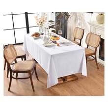 White Table Cloth,2 Pack 90 * 132inch Stain And Wrinkle Resistant Polyester White Table Cloth Rectangle,Decorative Fabric Table Cover For Party,Wedding,Kitchen,Dinning - Multicolor 772 - View 5