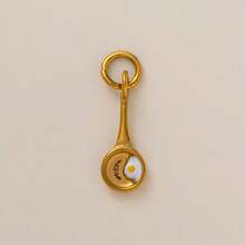 1pc Sweet And Cute New Fashionable Imitation Food Series Chili Mushroom Doughnut Hornbread Cheese Fries Toast Cake Blueberry Stainless Steel Pendant, Electroplated 18K Gold, Suitable For DIY Jewelry, Necklace, Bracelet Accessories, Earrings, Keychains, Bag Accessories, Women's Jewelry Accessories, Wallet Accessories, Small Pendant, Stainless Steel DIY Accessories